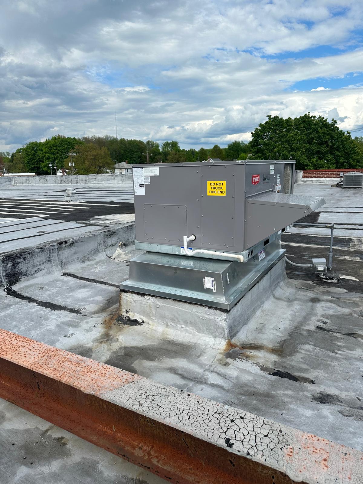 Commercial HVAC installation