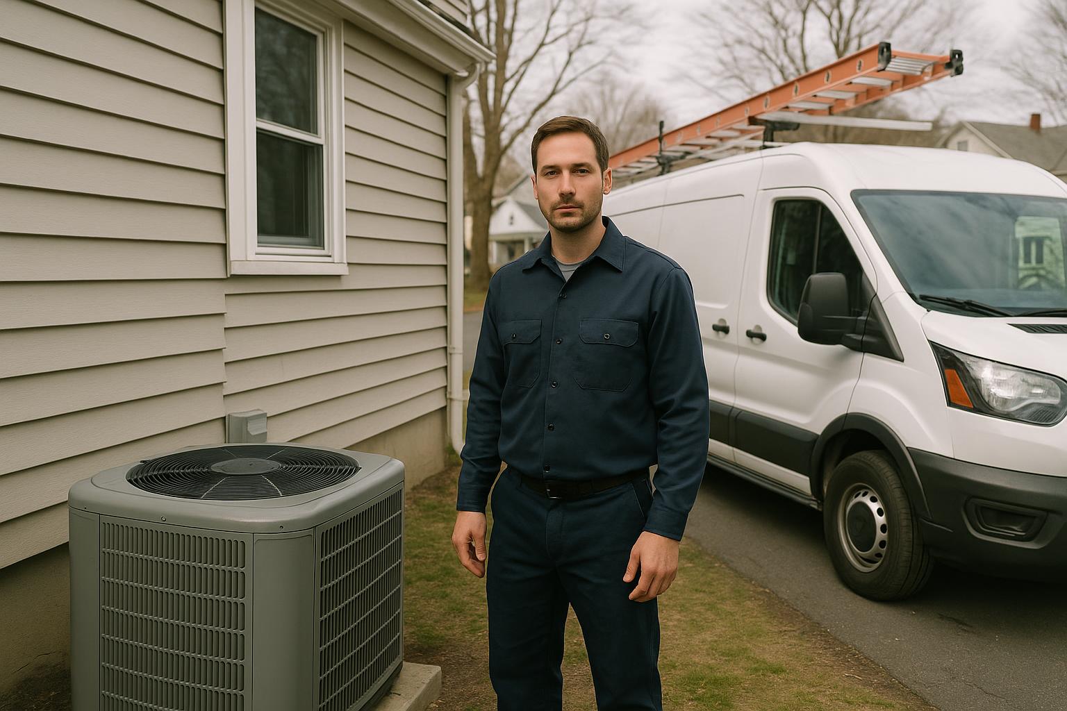 Local HVAC technician at a New Britain CT home
