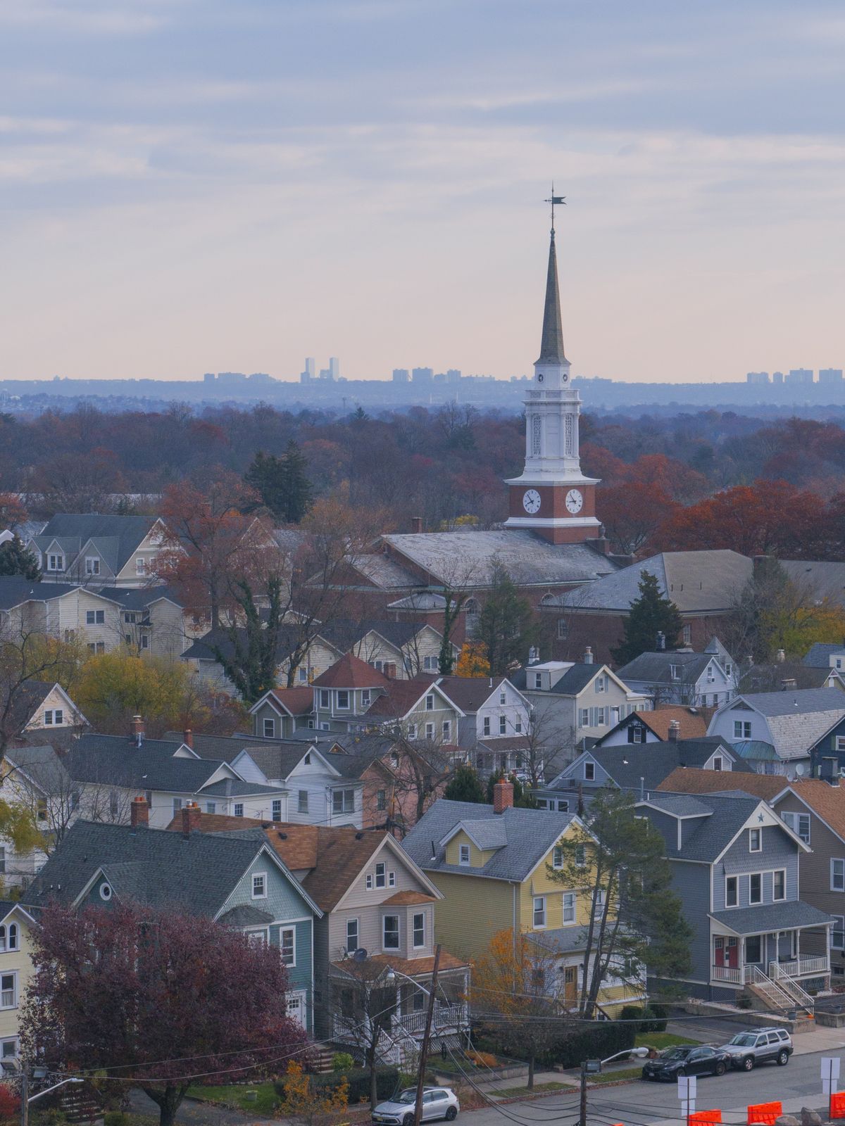 Aerial view of a Connecticut suburb -- Express Home Services serves Plainville and surrounding Hartford County towns