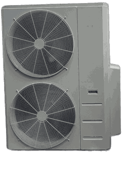 Real Express outdoor HVAC condenser unit